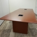8'  Medium Maple Boardroom Meeting Table with Power Connectivity